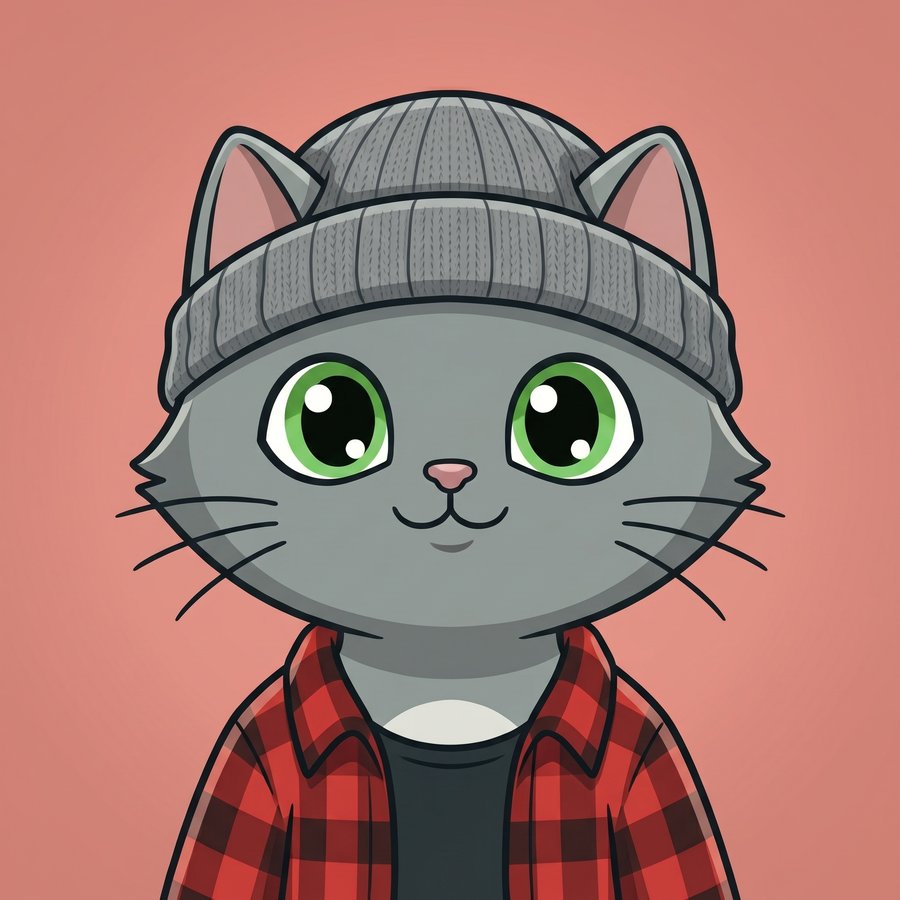 Flefy profile picture dressed as a skater, wearing a grey beanie and red-and-black flannel shirt, relaxed smile